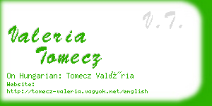 valeria tomecz business card